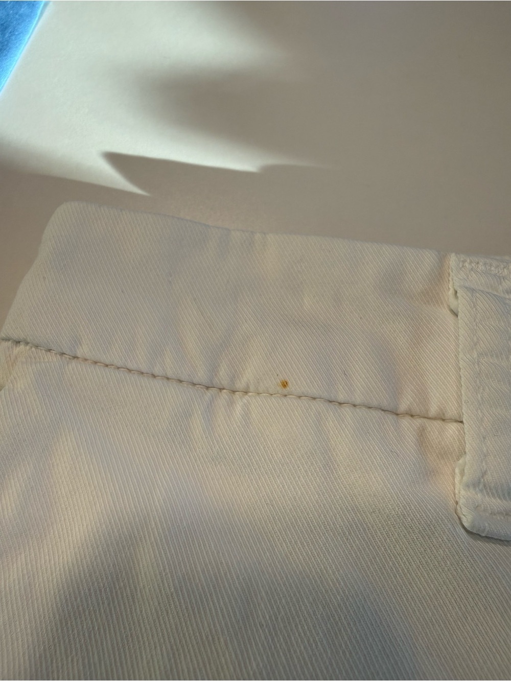 Frank & Eileen Wicklow Italian Chino Pants Size 8 White Cropped Raw Hem - Picture 8 of 10